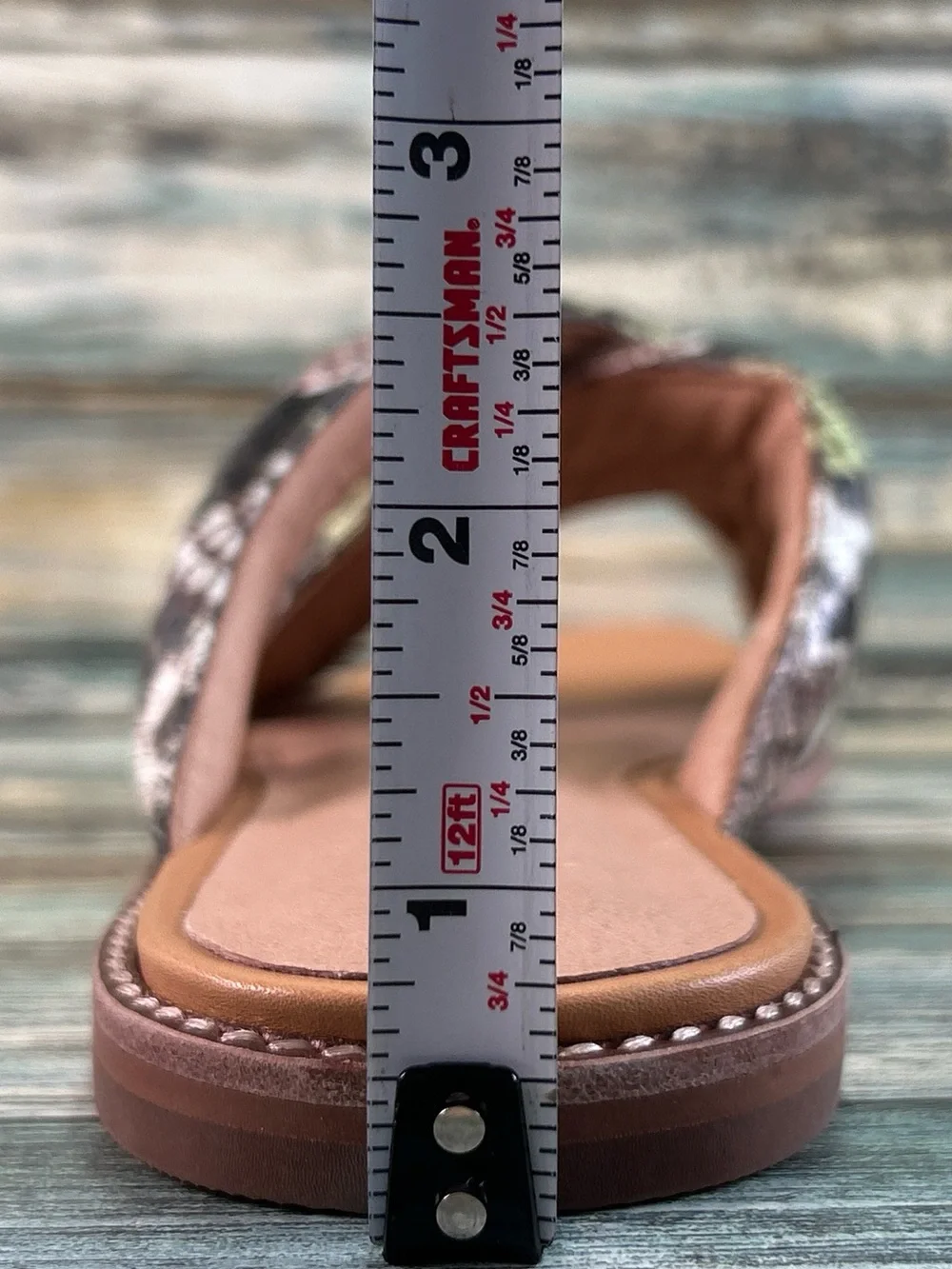 MADEWELL Skyler Slide Sandal Womens 8 Snake Print Leather Flat Casual Slip Ons